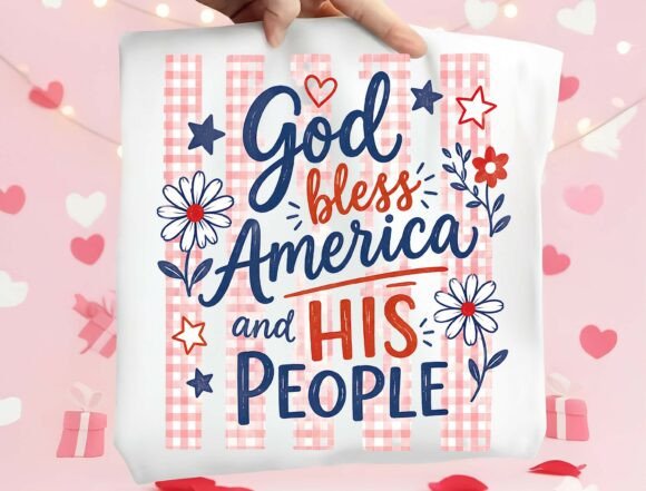 Christian Patriotic Sublimation Design: Faith and Country United