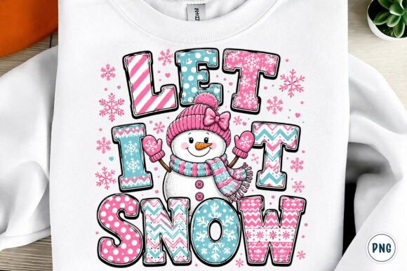 Let It Snow PNG: Festive Sublimation Design for Winter Creations