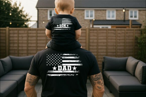 Patriotic Dad Son Matching Shirt Design: Unifying Your Brand