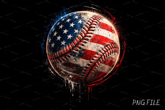 Patriotic USA Baseball PNG Design: The Ultimate Graphic for Your Projects