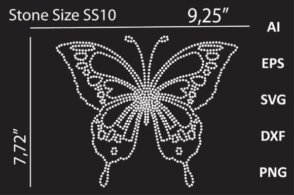 Sparkle and Style: The Butterfly Rhinestone Template